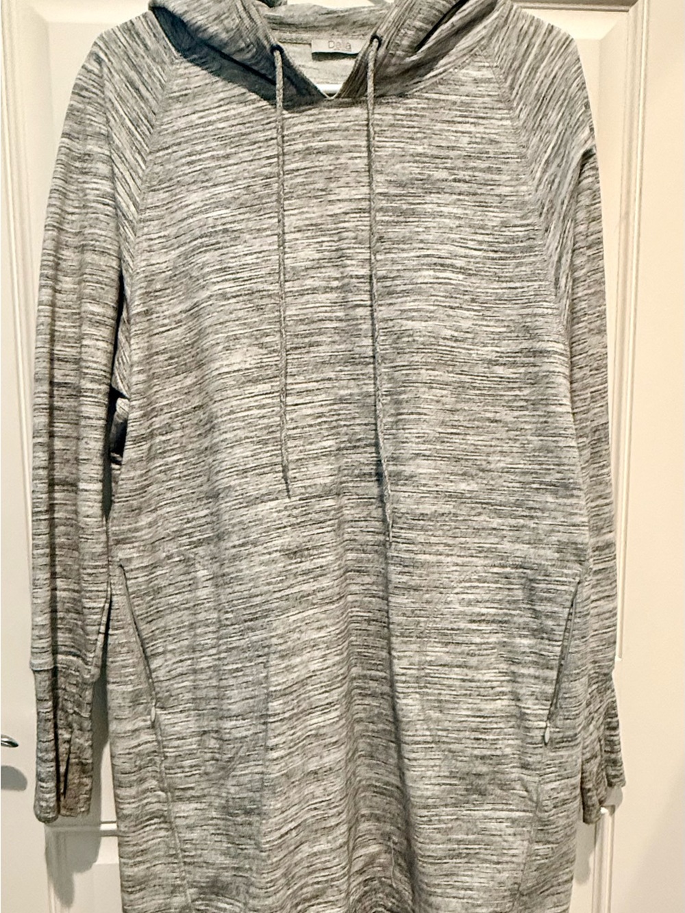 Men's Gray Marled Hooded Pullover Sweater